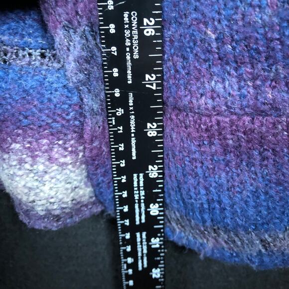 Aeropostale Womens Sweater Multicolored Open Front Cardigan Wool Blend Medium - Picture 9 of 12